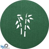 Bamboo vilt onderzetter - Donkergroen - 6 stuks - 10 x10 cm - Tafeldecoratie - Glas onderzetter - Valentijn - Cadeau - Woondecoratie - Tafelbescherming - Onderzetters voor glazen - Keukenbenodigdheden - Woonaccessoires - Tafelaccessoires