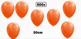 500x Ballonnen oranje - Koningsdag Ballon carnaval festival feest party verjaardag landen helium lucht thema