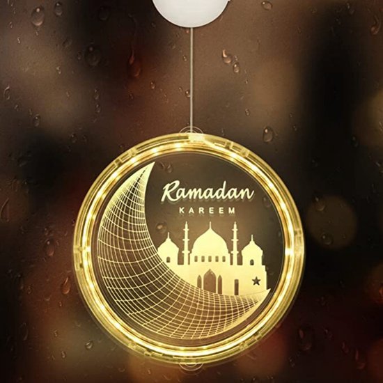 Ramadan Guirlande Lumineuse LED Lune Étoile Forme Batterie Lampe