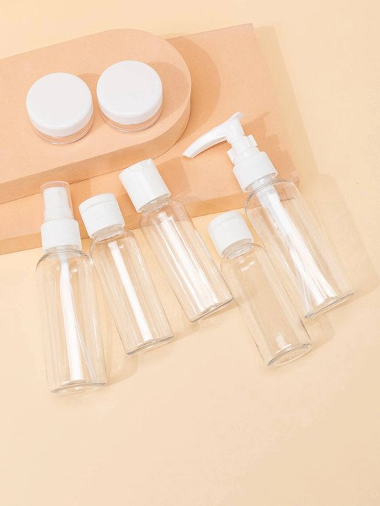Babyflesje - 7 Set Professionele Draagbare Reizen Cosmetische Fles Punten Bottelen Sets Kunststof Hervulbare Reizen Cosmetische Fles