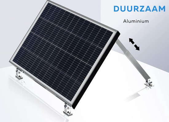 Zonnepaneel beugel - TUV gekeurd - zonnepaneel montage 10° tot 60° - Aluminium rvs - montageset - grond/muur/plat dak/hellend Dak - Oneproduct