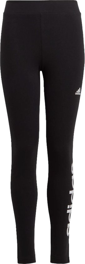 Adidas essentials linear logo katoenen legging in de kleur zwart.