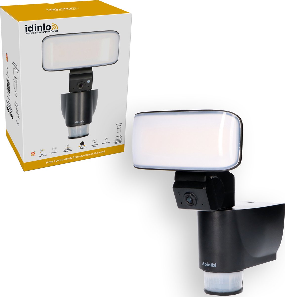 WIFI Sensor Buitenlamp met camera - Bewegingsmelder & Bodytracker via App -  Zwart | bol