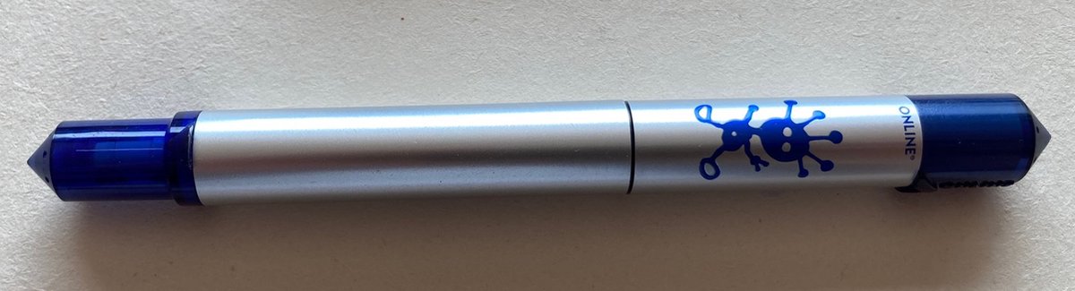 ONLINE - vulpen 'alien' zilver/blauw