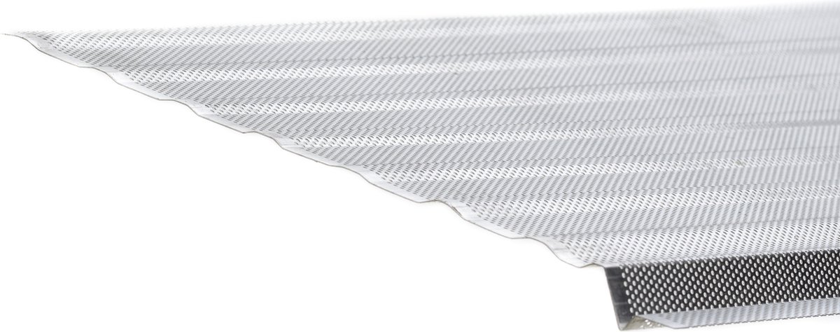 ALUPER® 1x AP77 Dakgootrooster - 1000x380 mm - Aluminium permanente dakgootbescherming - Bladvanger - Bladrooster - Dakgoot beschermrooster - Zeef