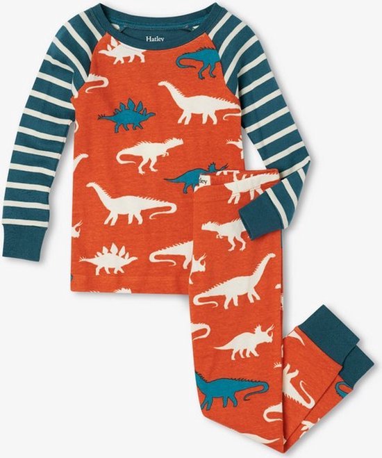 Harry Bear Jongens dinosaurus pyjama slim fit, Meerkleurig, 128