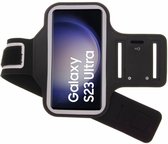 BixB Sportband Geschikt voor Samsung Galaxy S23 Ultra hardloop armband telefoon - sportarmband - zwart
