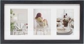 Fotolijst - Henzo - Modern Gallery - Collagelijst voor 3 foto's - Fotomaat 10x15 cm - Zwart