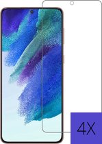 Screenprotector Samsung Galaxy S21+ Screenprotector- Tempered Glass - Beschermglas - 4 stuks