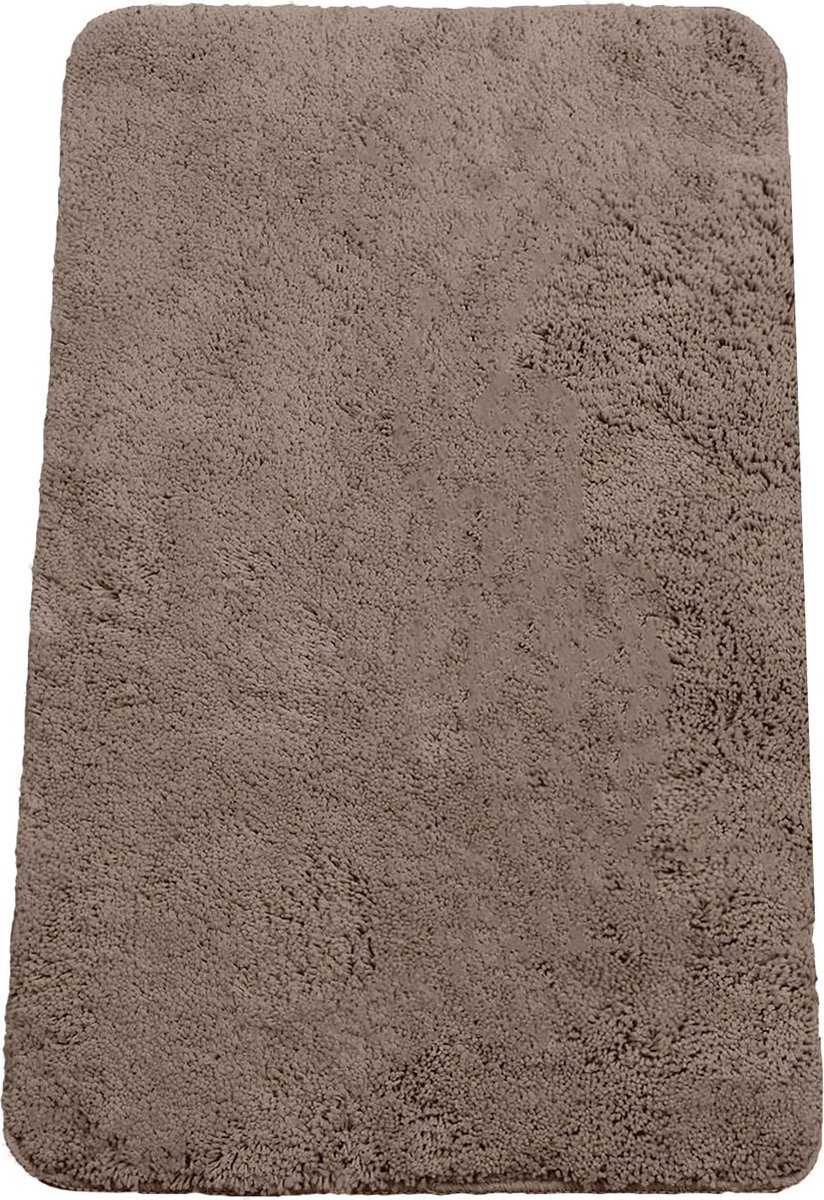 Badmat 50x80cm Rechthoek Taupe Brandseller