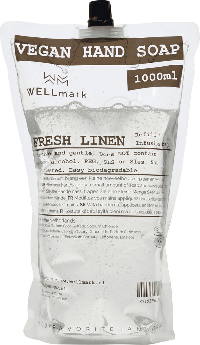 Handzeep navulling Linnen - 1000ml