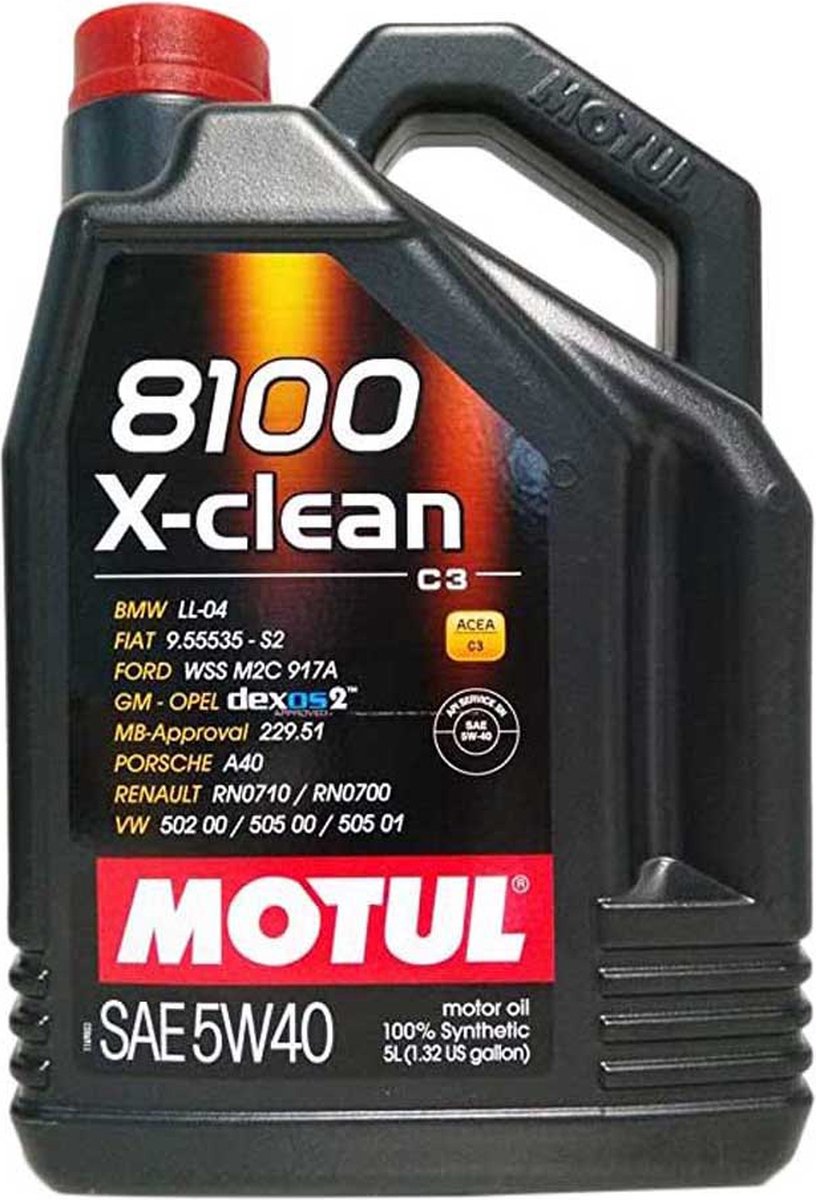 Motul 8100 X-clean 5W40 C3 5l motorolie