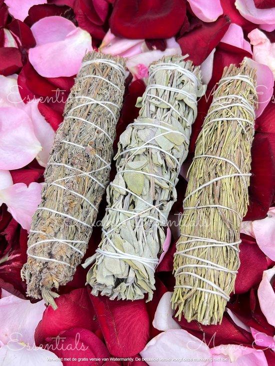 Smudge sticks - Witte Salie + French Lavendel + Rozemarijn
