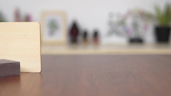 Belle Vous Onbewerkt Blank Houten Vierkanten Met Schuur Spons 50 Pak 