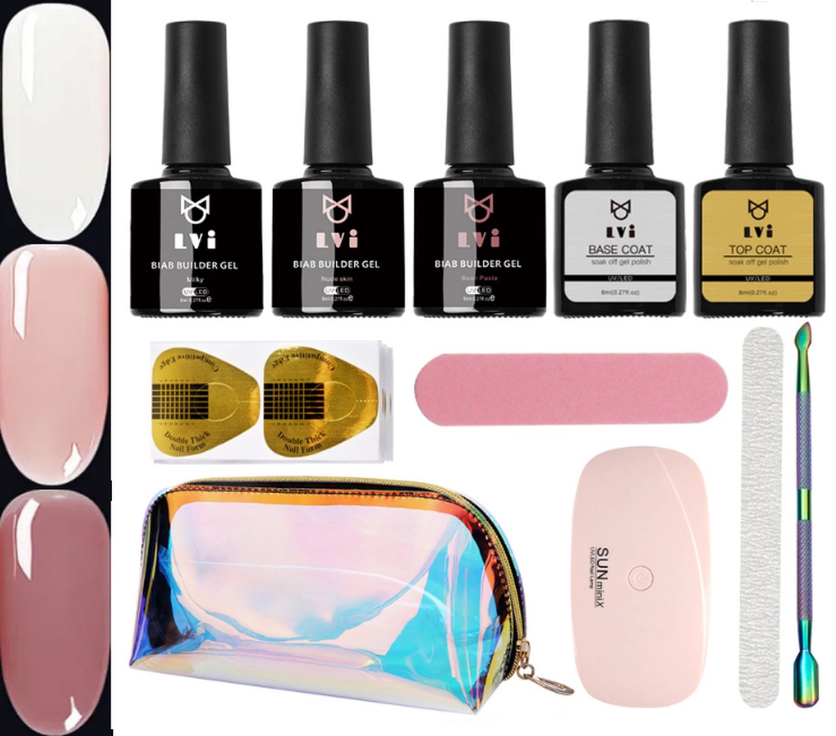 Elvi BIAB Starter Pakket incl. UV/LED mini LampBulder In A BottleBIAB