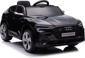 Elektrische kinderauto - Bestuurbare kinderauto - Audi E-TRON - Krachtige accu - Op afstand bestuurbaar - Veilig - Kwaliteit - 12V - 3/6 km/u - Zwart metallic
