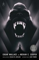 Boekcover van King Kong met een grote aap die zijn bek opent, met de tekst 'KING KONG' en 'THE INSPIRATION FOR THE BROADWAY MUSICAL'.