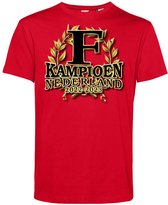 T-shirt Kampioen Nederland 2022-2023 | Feyenoord Supporter | Shirt Kampioen | Kampioensshirt | Rood | maat L