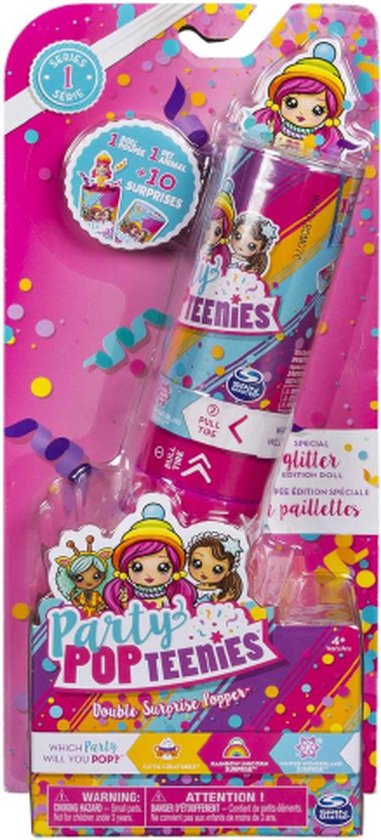 Foto: Party pop teenies surprise double glitter decoratie unicorn kinderen meisjes verjaardag