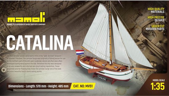 Mamoli MV51 - Catalina Lemsteraak - Houten Modelbouw - schaal 1:35
