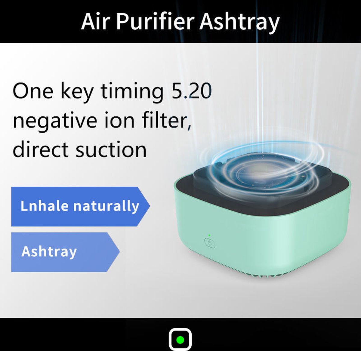 Goedkoopste Asbak Met Afzuiging- perfect cadeau - Elektronische Asbak- CleanAir Asbak- Rookloze asbak-Automatische luchtzuiverende asbak-nieuwste ontwerp-Makkelijk te gebruiken-Multifunctioneel-Draagbare gadget-must-have voor rokers