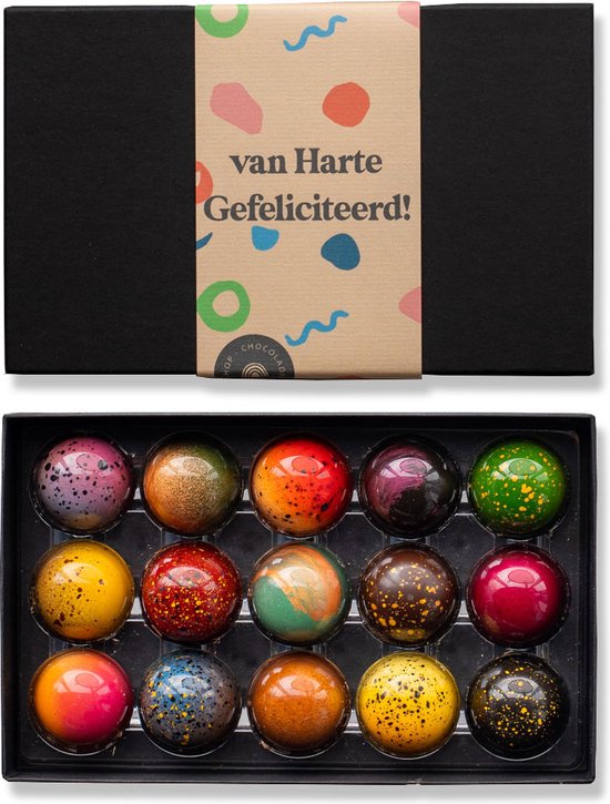 Chocolade bonbons – 15 stuks met smaken boekje