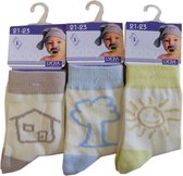 Baby / kinder sokjes picto - 24/27 - unisex - 90% katoen - naadloos - 12 PAAR - chaussettes socks