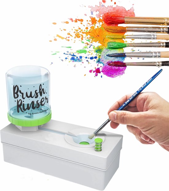 Brush Cleaner voor kwasten en penselen - schilderen op nummer volwassenen – penselenset schilderset – acrylverf moederdag – schilderspalet tafelezel tekentafels workstation