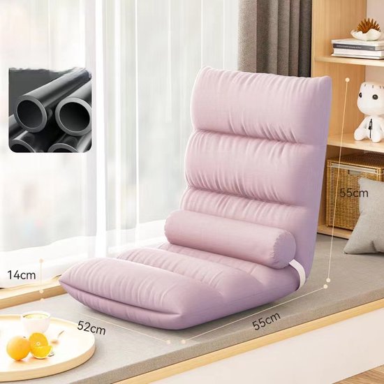 Vloerstoel Yoga Lichtroze - Uitvouwbaar stoel & bed met kussen - Ligstoel -  Stoelbed –... | bol.com