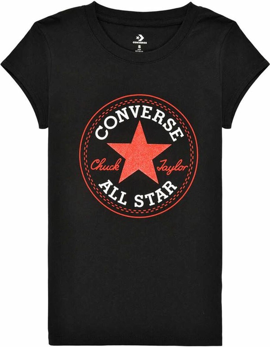 Child’s Short Sleeve T-Shirt Converse Timeless Zwart