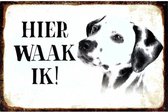 Wandbord Dieren Honden - Hier Waak Ik - Dalmatiër