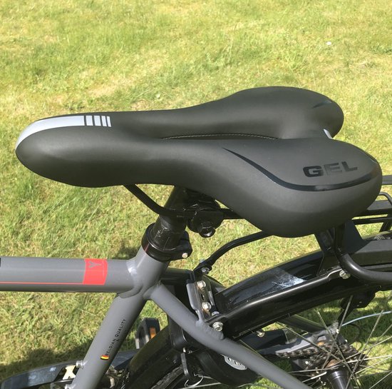 Siège de selle de vélo - DBA - Large et confortable - Gel - Noir