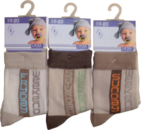 Baby / kinder sokjes weekend - 19/20 - jongetje - 90% katoen - naadloos - 12 PAAR - chaussettes socks