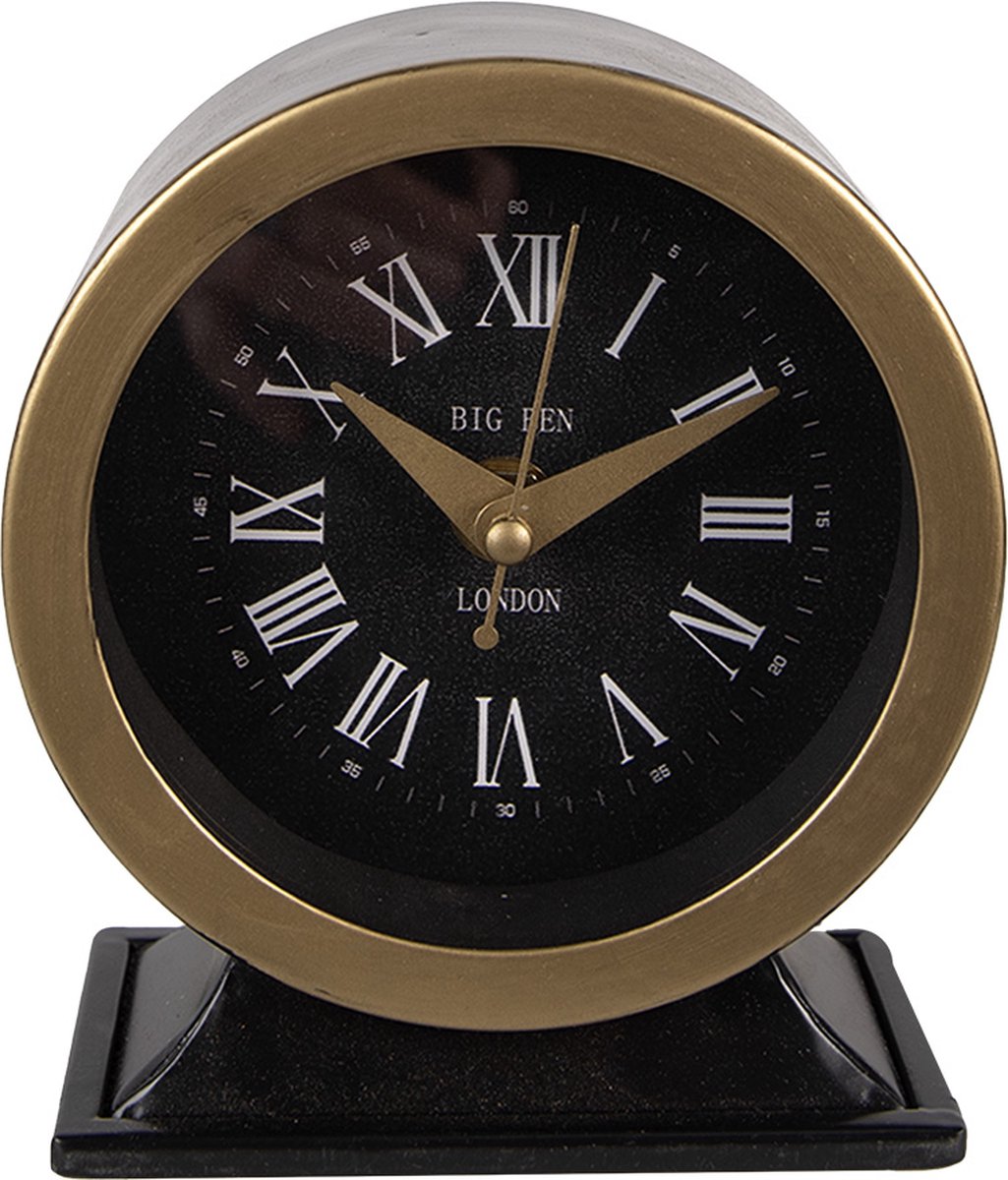 Tafelklok 14 cm Zwart IJzer