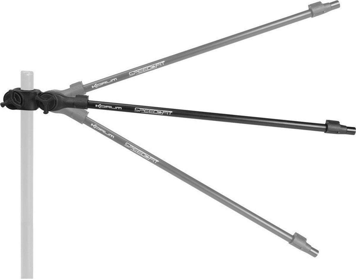 Korum Telescopic Feeder Zitkistbevestiging Zwart