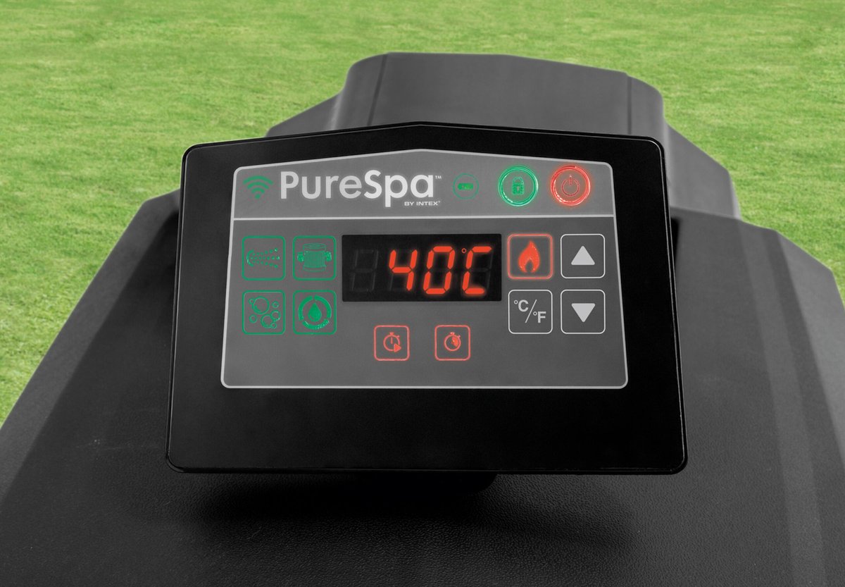 Intex PureSpa Jet & Bubble Deluxe opblaasbare spa - 4 personen - Ø 201 cm