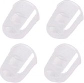 Gitaarvingertopbeschermer met compacte doos, 5 maten, premium siliconen vingerbeschermers, antislip, ademende vingertopbescherming, caps voor gitaar, naaien, snaarinstrumenten (transparant