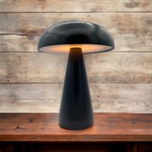 Lampe de Table Zwart pour Bar Hotel Décoration champignon Rechargeable bureau veilleuses 3 couleur tactile interrupteur lampe de chevet