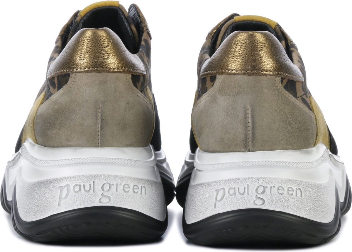 Paul Green Vrouwen Suède Panterprint Lage sneakers / Damesschoenen 4764 -  Zwart combi | bol.com
