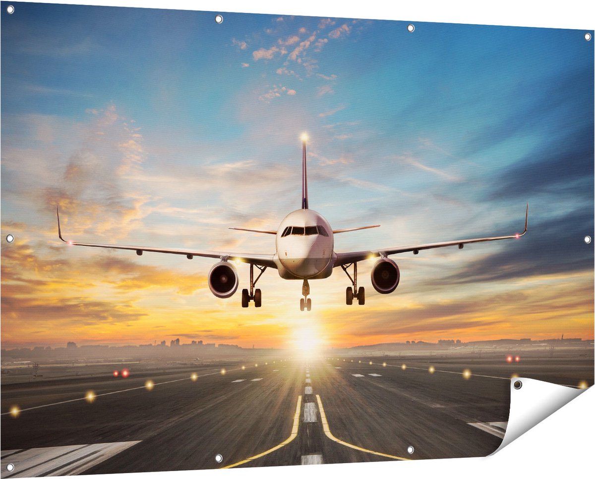 Page De Garde Avion Gars Affiche de jardin Avion avec un Atterrissage à l'Aéroport