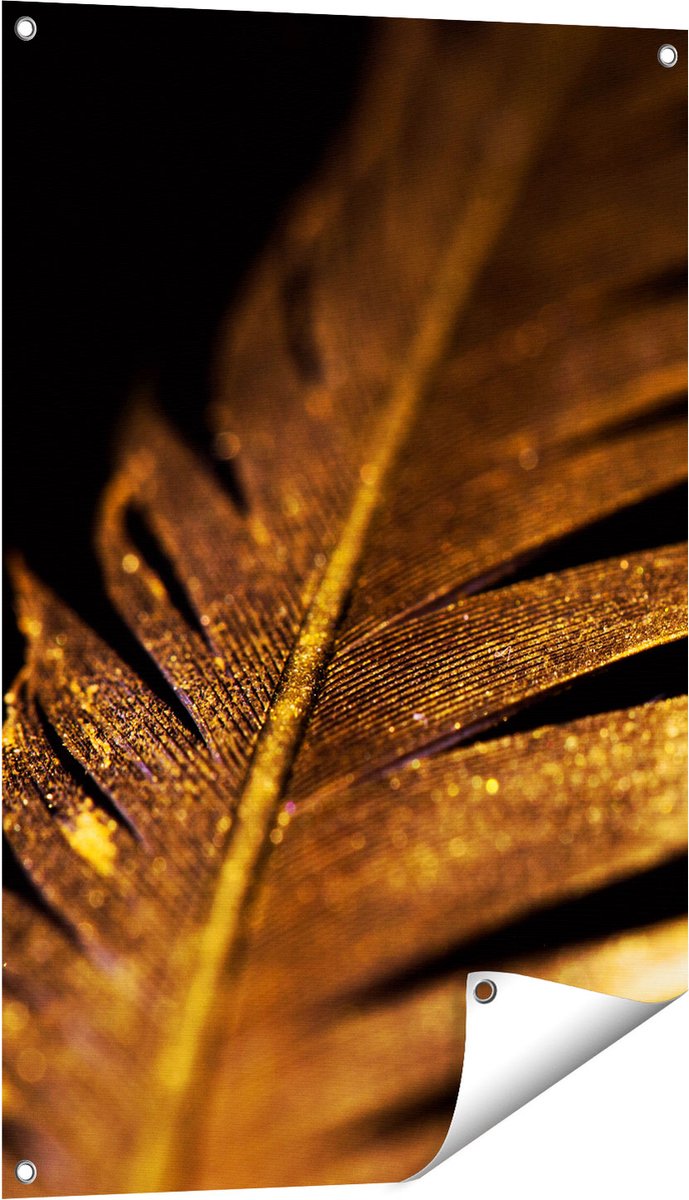 Gards Tuinposter Gouden Veer - 60x90 cm - Tuindoek - Tuindecoratie - Wanddecoratie buiten - Tuinschilderij Multikleur