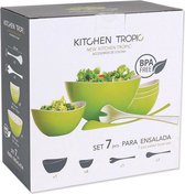 Saladekom New Kitchen Tropic Plastic 7 Onderdelen (12,8 x 25,7 x 25,8 cm)