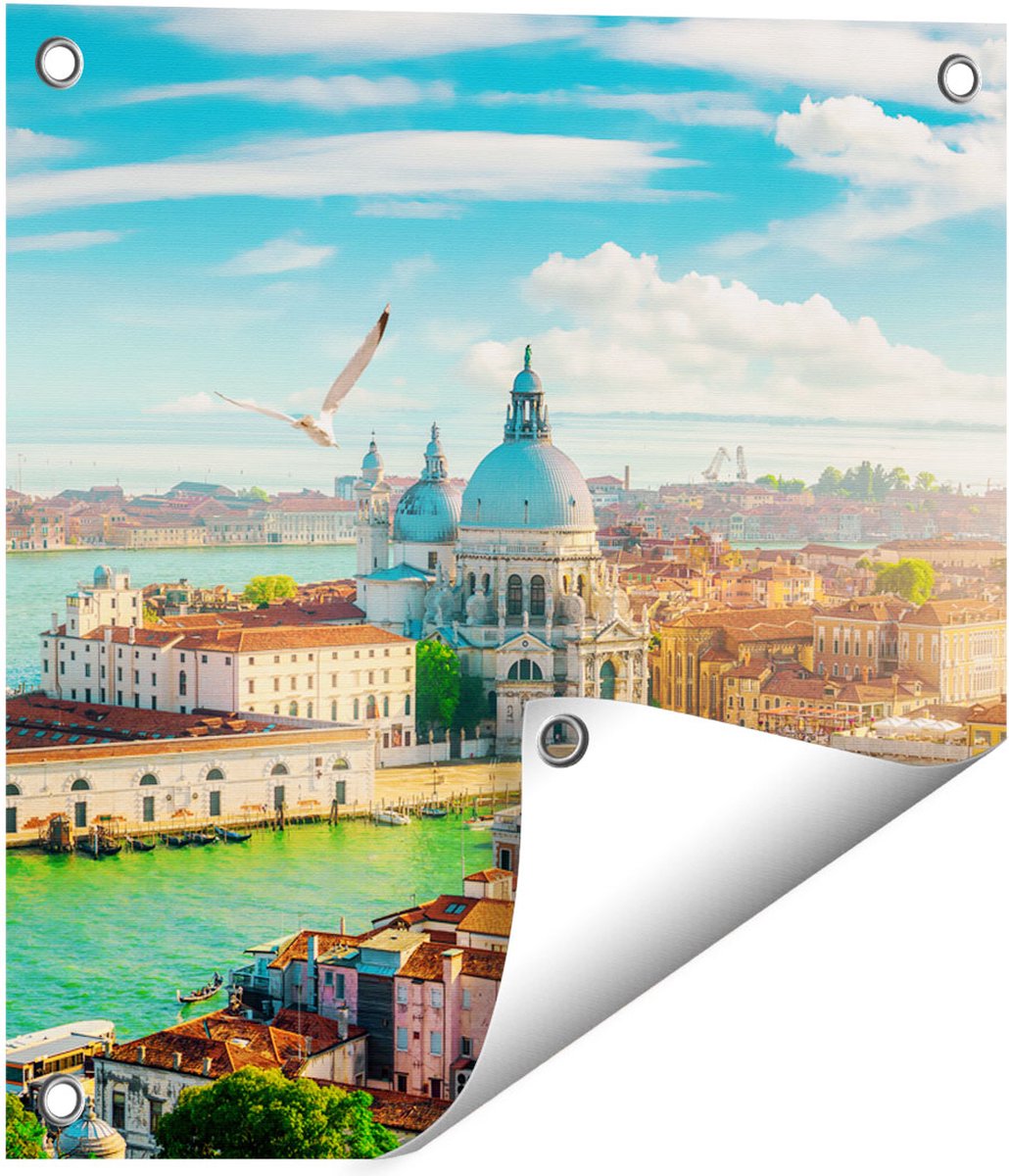 Gards Tuinposter Veneti� Stad vanuit Boven - 40x40 cm - Tuindoek - Tuindecoratie - Wanddecoratie buiten - Tuinschilderij Multikleur
