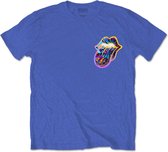 The Rolling Stones - Sixty Gradient Text Heren T-shirt - M - Blauw