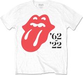 The Rolling Stones - Sixty '62 - '22 Heren T-shirt - 2XL - Wit