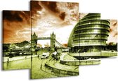 Peinture sur toile Londres | Vert, marron | 160x90cm 4 Liège
