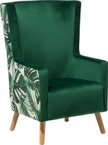 Beliani ONEIDA - Fauteuil - Groen - Fluweel