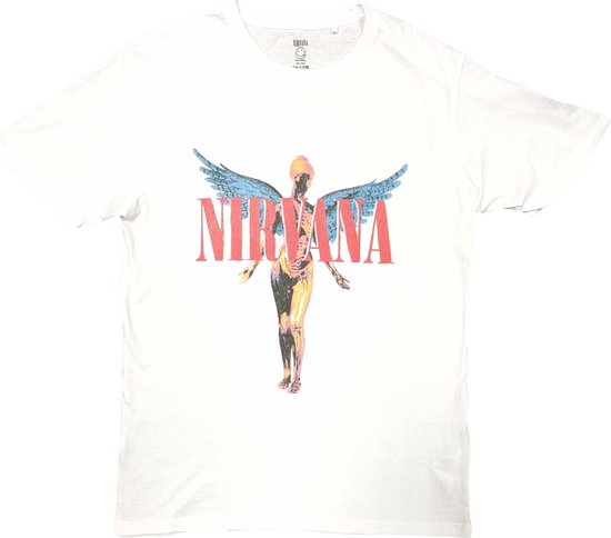 Nirvana - Angelic Heren T-shirt - S - Wit