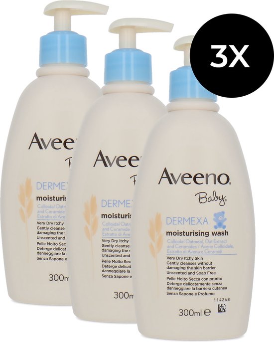 aveeno-baby-dermexa-moisturising-wash-3-x-300-ml-zonder-doosje-bol