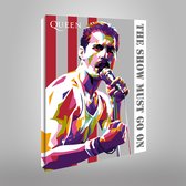 Canvas WPAP Pop Art Freddie Mercury - 50x70cm